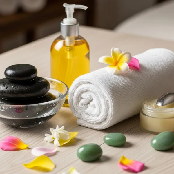 달빛케어 핫스톤 마사지 준비 - 서울 출장마사지 프리미엄 장비