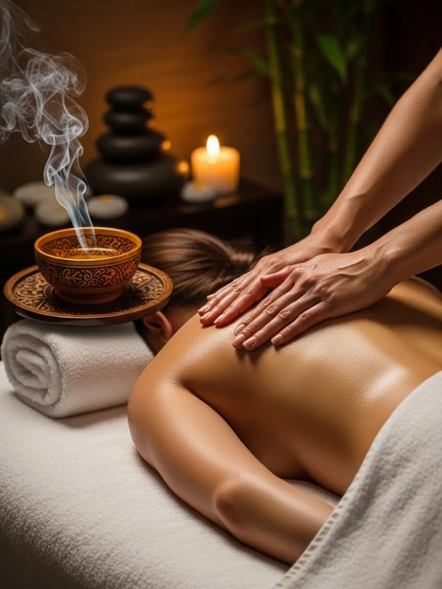 달빛케어 허리 마사지 - 아로마 테라피 출장마사지 코스